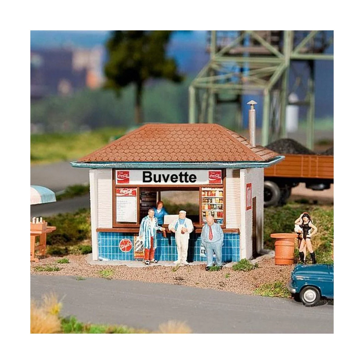 Faller 130462 Model Kit, French Refreshment Stand - Faller_130462