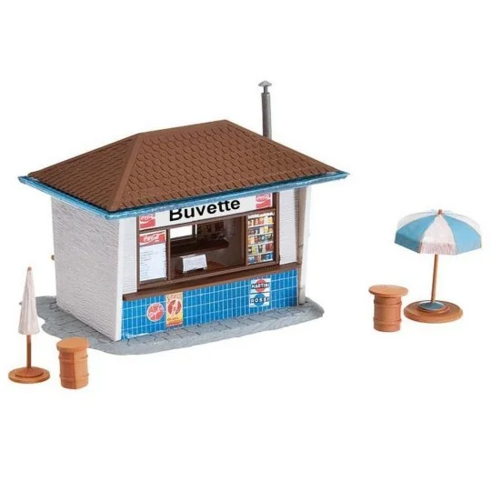 Faller_130462-Faller 130462 Model Kit, French Refreshment Stand