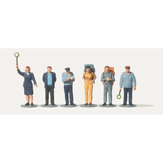 Preiser_0212530-Preiser 0212530 Personnages, Personnel ferroviaire RDA