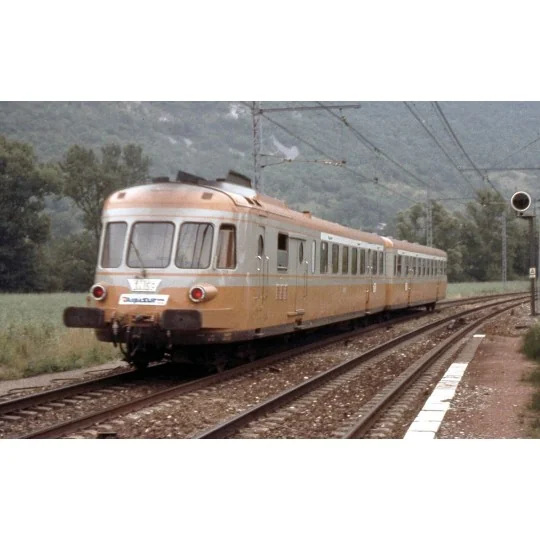 HJ2463S-Jouef HJ2463S RGP 1 diesel railcar with trailer, SNCF, grey/orange, alpazur, digital sound
