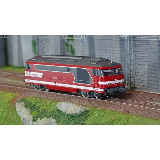 HJ2464S-Jouef HJ2464S BB 67613 diesel locomotive, SNCF, Capitole red livery, digital sound