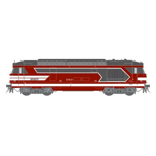 HJ2464-Jouef HJ2464 BB 67613 diesel locomotive, SNCF, Capitole red livery