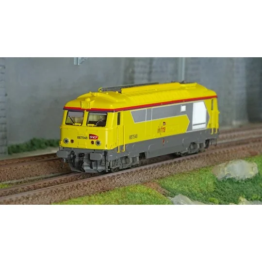 HJ2465-Jouef HJ2465 BB 667548 diesel locomotive, SNCF, yellow INFRA livery