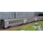 HJ4174-Jouef HJ4174 Set of 3 short passenger cars DEV Inox, SNCF, A8 / A3B5 / BRT, ep.III