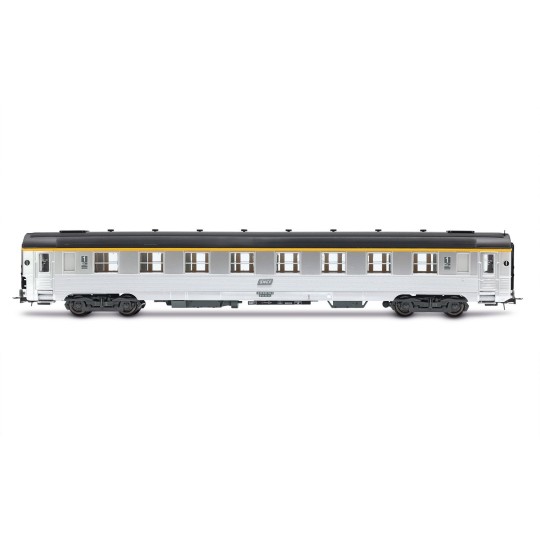HJ4176-Jouef HJ4176 Set de 2 voitures voyageurs courtes DEV Inox, SNCF, cartouche Corail, A8 / B6D