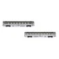 HJ4177-Jouef HJ4177 Set de 2 voitures voyageurs courtes DEV Inox, SNCF, cartouche Corail, B8 / B8