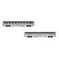 HJ4177-Jouef HJ4177 Set of 2 short passenger cars DEV Inox, SNCF, Corail cartridge, B8 / B8