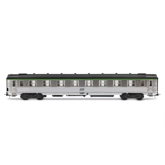 HJ4177-Jouef HJ4177 Set de 2 voitures voyageurs courtes DEV Inox, SNCF, cartouche Corail, B8 / B8