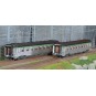 HJ4177-Jouef HJ4177 Set de 2 voitures voyageurs courtes DEV Inox, SNCF, cartouche Corail, B8 / B8
