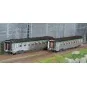 HJ4177-Jouef HJ4177 Set de 2 voitures voyageurs courtes DEV Inox, SNCF, cartouche Corail, B8 / B8