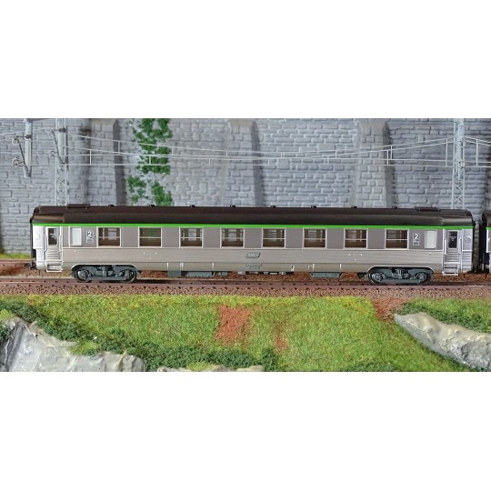HJ4177-Jouef HJ4177 Set de 2 voitures voyageurs courtes DEV Inox, SNCF, cartouche Corail, B8 / B8
