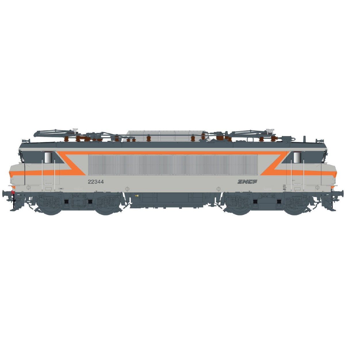 Ls Models 11107S Locomotive électrique BB 22344 SNCF, gris béton/orange, logo Nouille, Marseille, Digitale sonore Ls models Lsm_