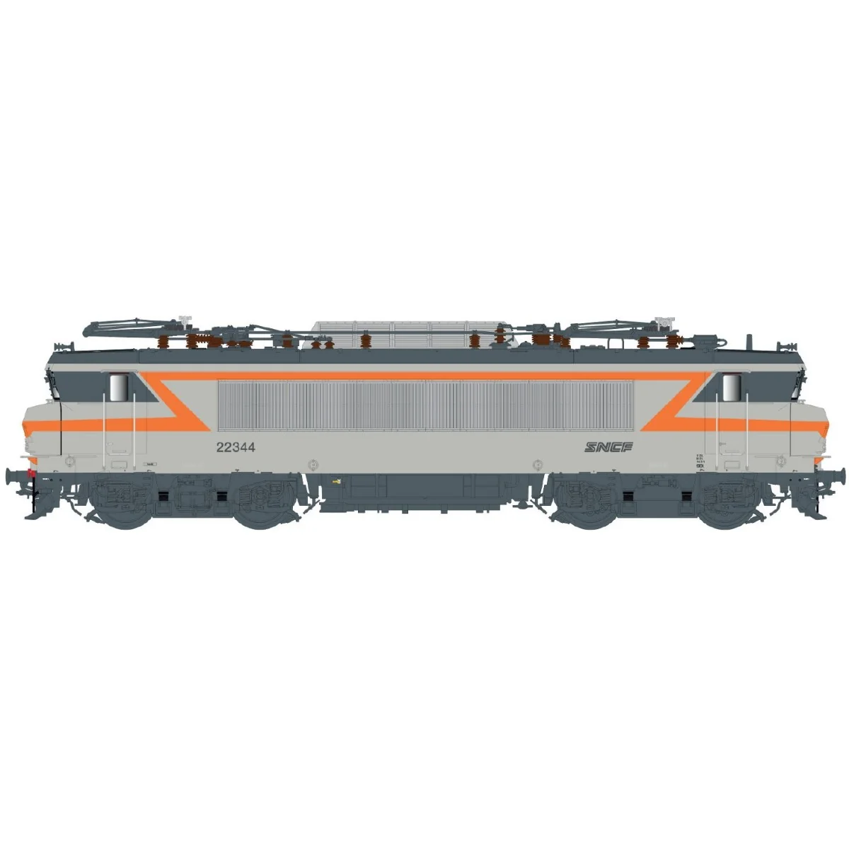 Ls Models 11107 Locomotive électrique BB 22344 SNCF, gris béton/orange, logo Nouille, Marseille Ls models Lsm_11107 - 4