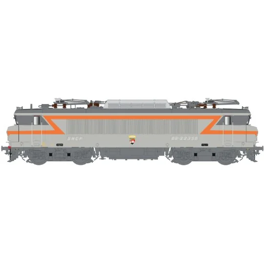 Lsm_11105-Ls Models 11105 Locomotive électrique BB 22356 SNCF, gris béton/orange, Blason LORIENT, Rennes