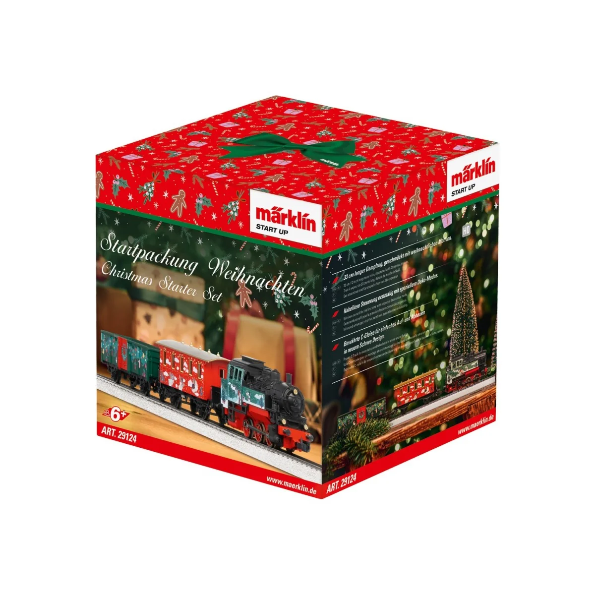 Marklin 29124 Christmas Train Starter Set with Steam Locomotive - S...
