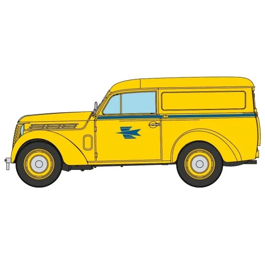 CB-169-Ree Modeles CB169 Voiture Renault JUVAQUATRE, Fourgon tôlé, LA POSTE, Jaune