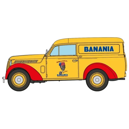CB-171-Ree Modeles CB171 Voiture Renault JUVAQUATRE, Fourgon tôlé, BANANIA
