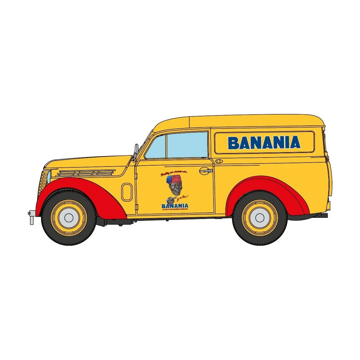 Ree Modeles CB171 Voiture Renault JUVAQUATRE, Fourgon tôlé, BANANIA Ree Modeles CB-171 - 2