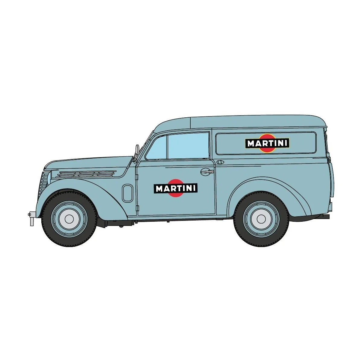 Ree Modeles CB172 Voiture Renault JUVAQUATRE, Fourgon tôlé, MARTINI Ree Modeles CB-172 - 2