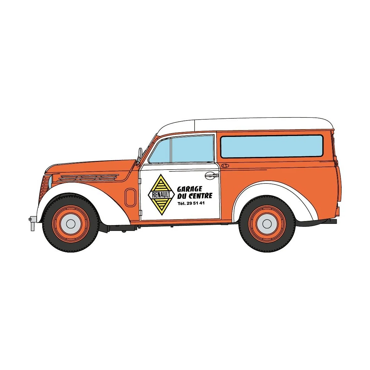 Ree Modeles CB174 Renault JUVAQUATRE Car, Glazed Estate, RENAULT - ...