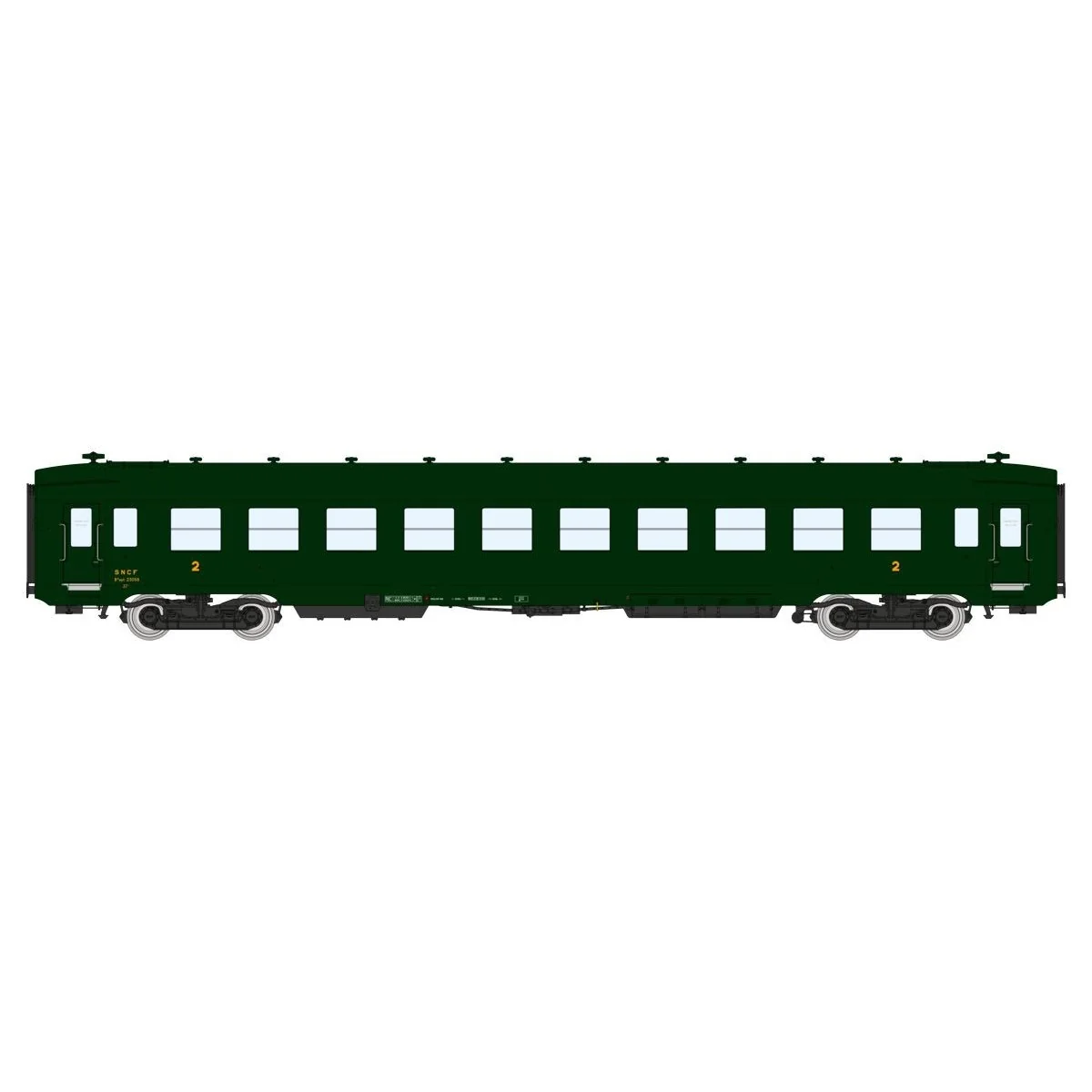 Ree Modeles VB390 Short DEV AO Passenger Car, SNCF, B10 U52, green ...