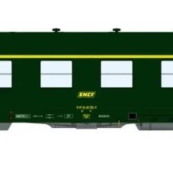 Ree Modeles VB394 Voiture voyageurs DEV AO courte, SNCF, A8 U53, vert 301, ep.IV Ree Modeles VB-394 - 1