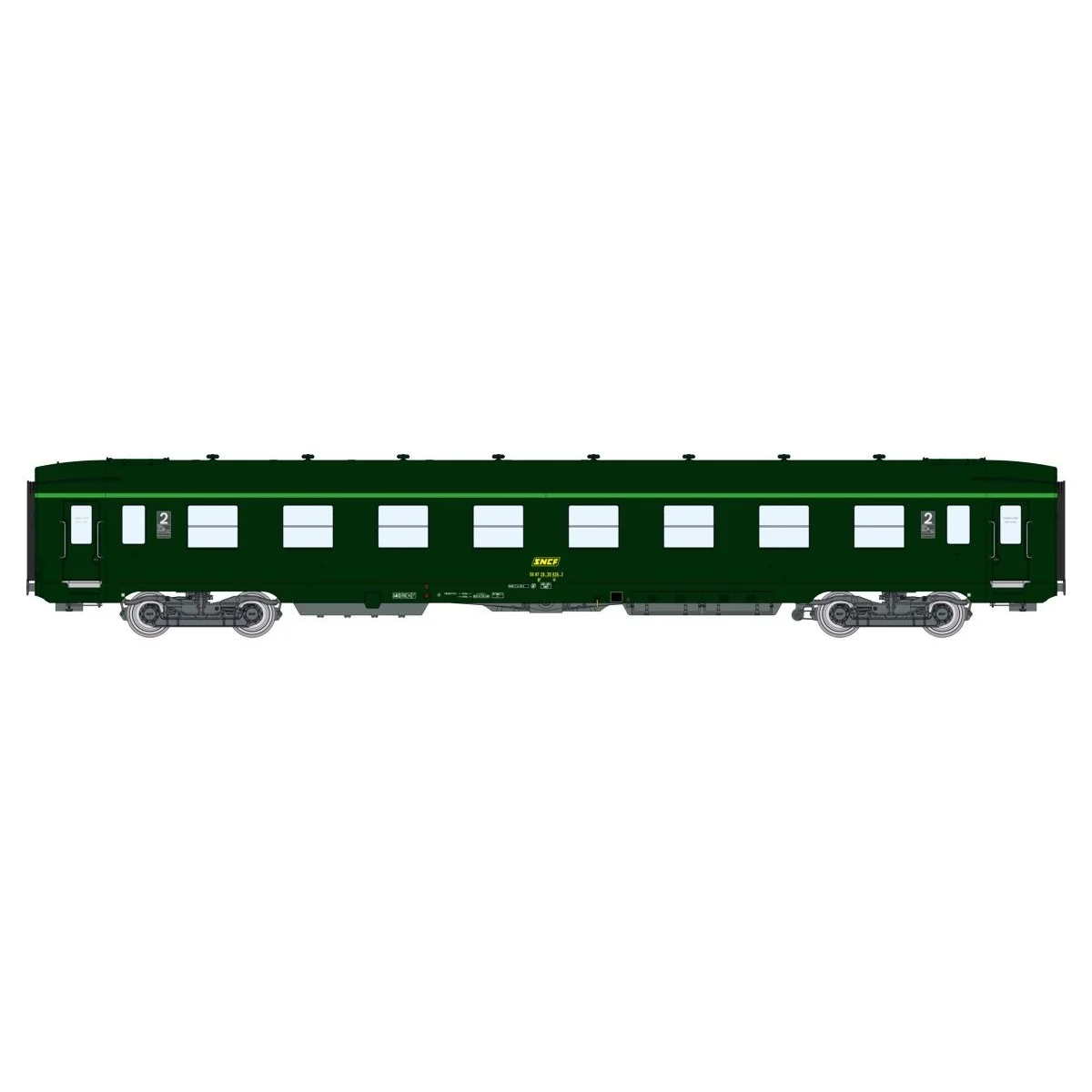 Ree Modeles VB397 Short DEV AO passenger car, SNCF, B8 ex-A8 U53, g...