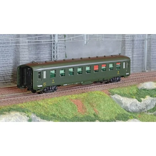 VB-401-Ree Modeles VB401 Voiture voyageurs DEV AO Couchettes, SNCF, B9c9 myfi, vert 306, ep.III
