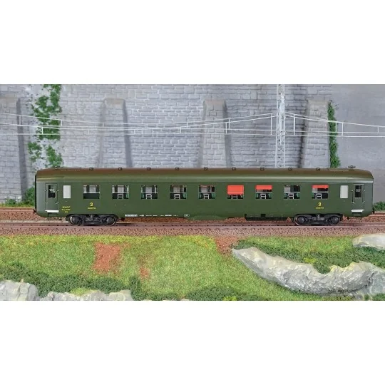 VB-401-Ree Modeles VB401 Voiture voyageurs DEV AO Couchettes, SNCF, B9c9 myfi, vert 306, ep.III