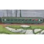 Ree Modeles VB405 Set de 3 voitures voyageurs DEV AO Couchettes, SNCF, B9c9, Vert 301, logo encadré, ep.IV Ree Modeles VB-405 - VB-405-Ree Modeles VB405 Set de 3 voitures voyageurs DEV AO Couchettes, SNCF, B9c9, Vert 301, logo encadré, ep.IV