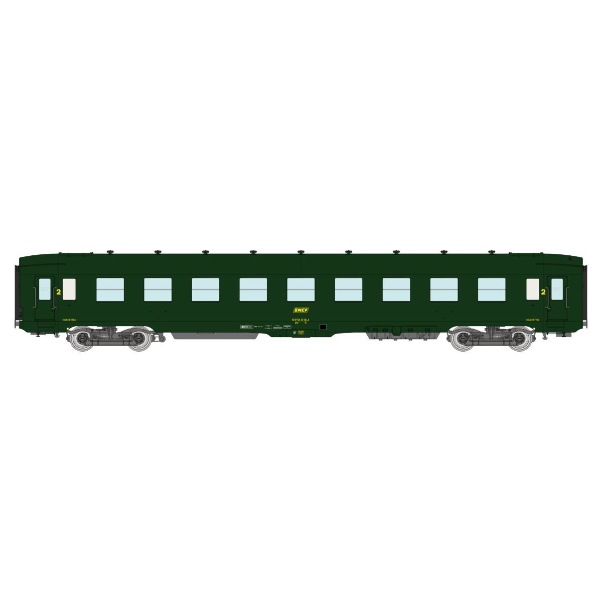 Ree Modeles VB406 DEV AO Sleeping Car, SNCF, B9c9, Green 301, frame...