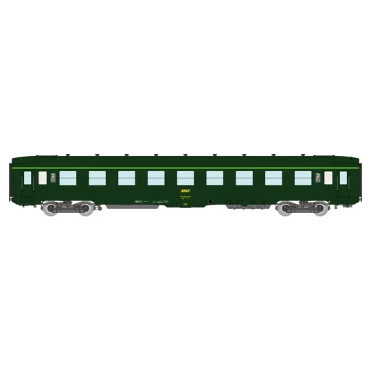 VB-408-Ree Modeles VB408 DEV AO Sleeping Car, SNCF, B9c9, Green 301, framed logo, Corail cartouche, ep.IV-V