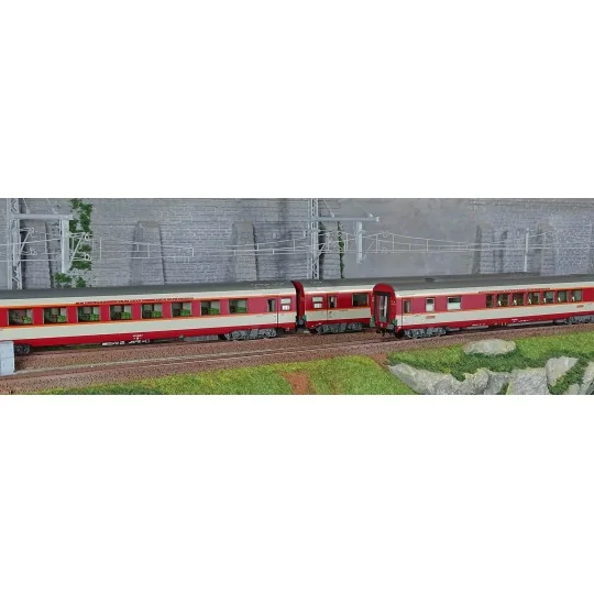 HJ4191-Jouef HJ4191 Set of 3 Grand Confort passenger cars TEE Le Kléber, SNCF, A8u / A8tu / Vru, illuminated