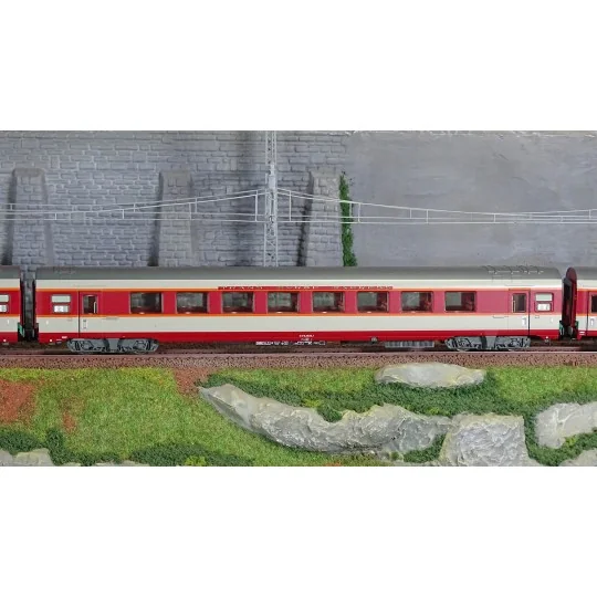 HJ4191-Jouef HJ4191 Set of 3 Grand Confort passenger cars TEE Le Kléber, SNCF, A8u / A8tu / Vru, illuminated