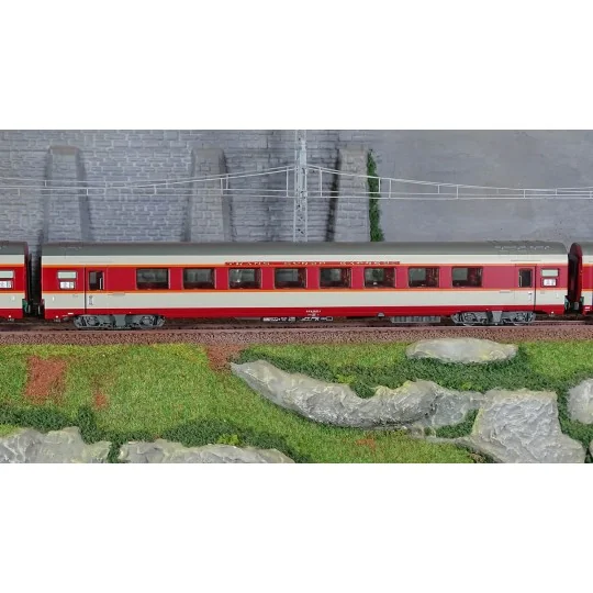 HJ4192-Jouef HJ4192 Set de 3 voitures voyageurs Grand Confort TEE Le Kléber, SNCF, A8u / A8tu / A4Dtux, éclairées