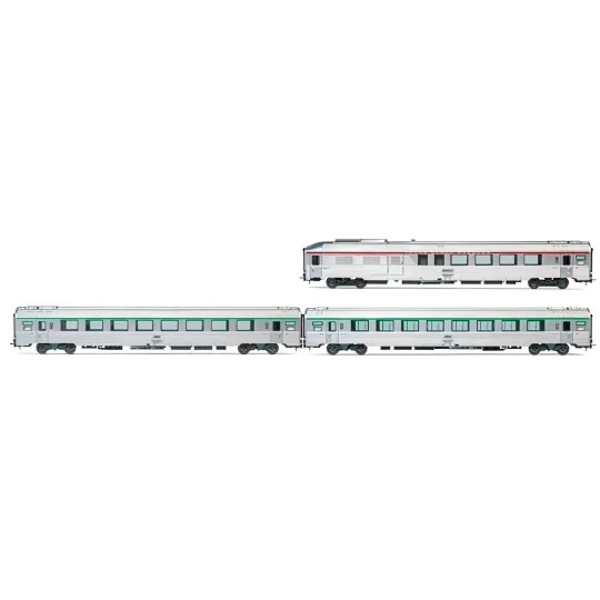 Jouef HJ4196 Set de 3 voitures voyageurs, EC Etoile du Nord, SNCF, A4Dtux / B8u / B9 1/2tu Jouef HJ4196 - 6 HJ4196-Jouef HJ4196 Set de 3 voitures voyageurs, EC Etoile du Nord, SNCF, A4Dtux / B8u / B9 1/2tu