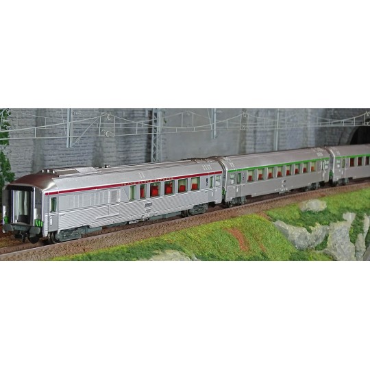 HJ4196-Jouef HJ4196 Set of 3 passenger cars, EC Etoile du Nord, SNCF, A4Dtux / B8u / B9 1/2tu