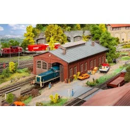 Faller 191819 Model Kit, Locomotive Shed, 2 spaces