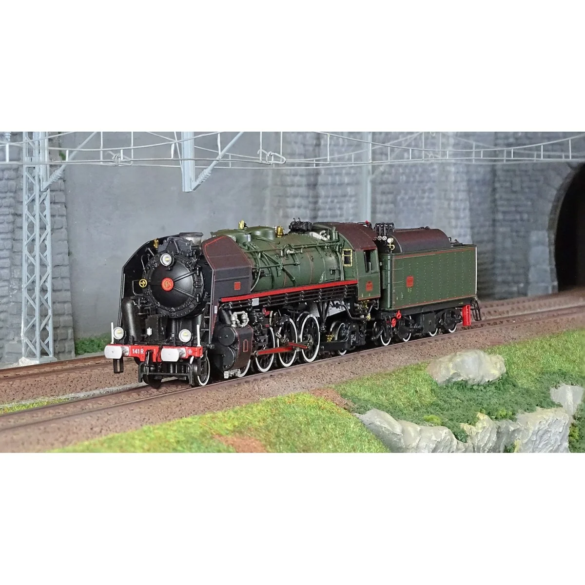 Trix 25141 Class 141-R 1244 Steam Locomotive, SNCF, Digital Sound -...