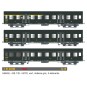 EPM_41.33.05-EPM 41.33.05 Set de 3 voitures Romilly, A5B4tz + B9 1/2t + B7Dt, châssis gris, logo encadré jaune, SNCF, éclairé