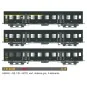 EPM_41.33.05-EPM 41.33.05 Set de 3 voitures Romilly, A5B4tz + B9 1/2t + B7Dt, châssis gris, logo encadré jaune, SNCF, éclairé
