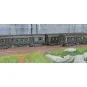 EPM_41.33.05-EPM 41.33.05 Set of 3 Romilly coaches, A5B4tz + B9 1/2t + B7Dt, grey chassis, yellow framed logo, SNCF, illuminated