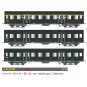 EPM_41.33.06-EPM 41.33.06 Set of 3 Romilly coaches, A10 1/2t + B9 1/2t + B9 1/2t, grey chassis, yellow framed logo, SNCF, illuminated