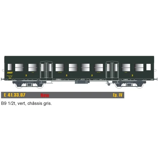 EPM 41.33.07 Voiture Romilly, B9 1/2t, châssis gris, logo encadré jaune, SNCF, éclairé EPM, Euro Passion Models EPM_41.33.07 - 3 EPM_41.33.07-EPM 41.33.07 Voiture Romilly, B9 1/2t, châssis gris, logo encadré jaune, SNCF, éclairé