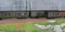 EPM 41.33.08 Set of 3 Romilly coaches, ABtmyp + Btmyfp + BDtmyp, bl...