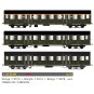 EPM_41.33.09-EPM 41.33.09 Set of 3 Romilly coaches, Atmyp + Btmyfp + Btmyp, black chassis, SNCF, illuminated