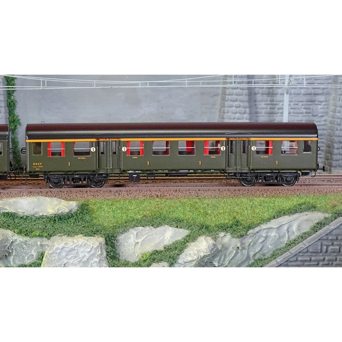 EPM 41.33.09 Set de 3 voitures Romilly, Atmyp + Btmyfp + Btmyp, châssis noir, SNCF, éclairé EPM, Euro Passion Models EPM_41.33.0