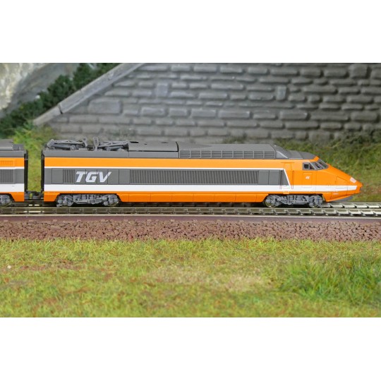 AZAR_T01-OR1D-Azar T01-OR1D TGV Paris South-East (PSE) set, world record, SNCF, orange, digital, Z scale
