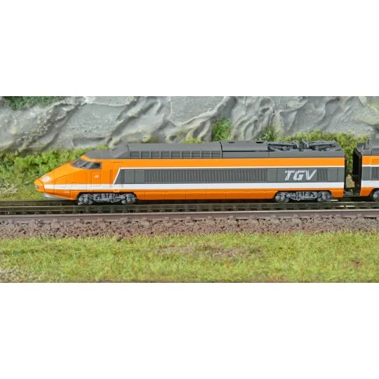 AZAR_T01-OR1A-Azar T01-OR1A Coffret TGV Paris Sud-Est (PSE), record du monde, SNCF, orange, échelle Z