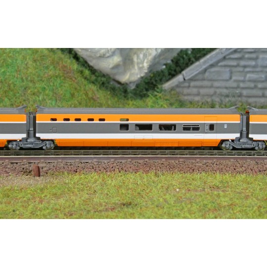 AZAR_T01-OR1A-Azar T01-OR1A TGV Paris South-East (PSE) set, world record, SNCF, orange, Z scale